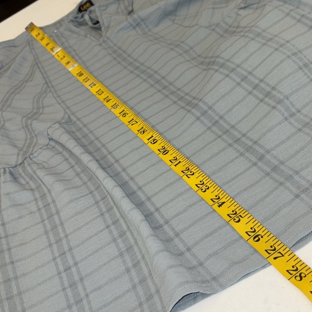 Lee blouse long sleeves w/buttons pullover stripes loose fit keyhole Sz XL NWT - Picture 3 of 9